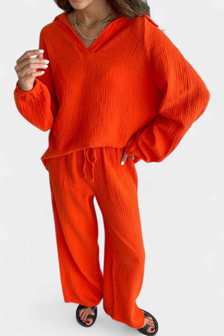 Conjunto de Dos Piezas con Escote en V