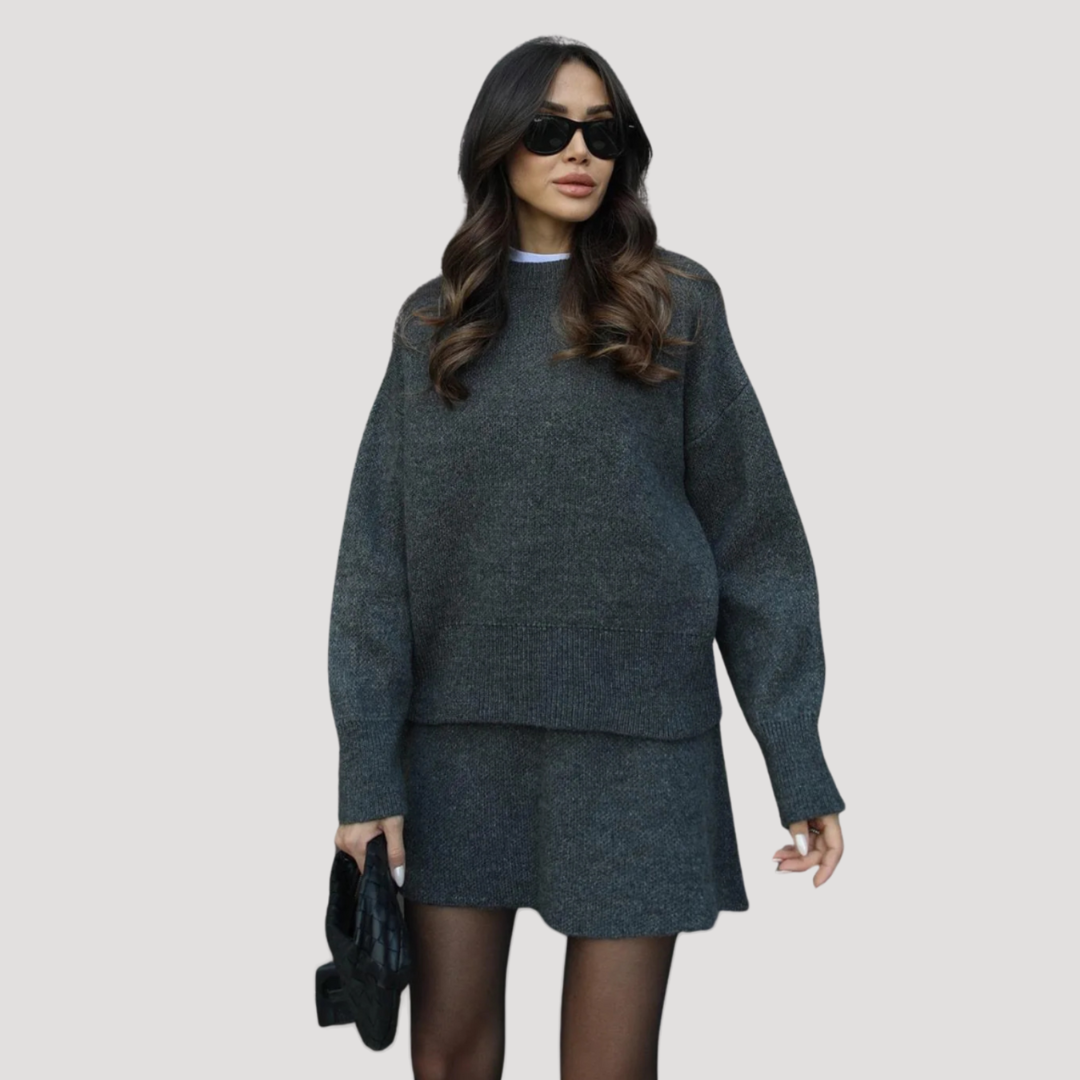 Clara | Conjunto de falda de punto (Top + Falda)