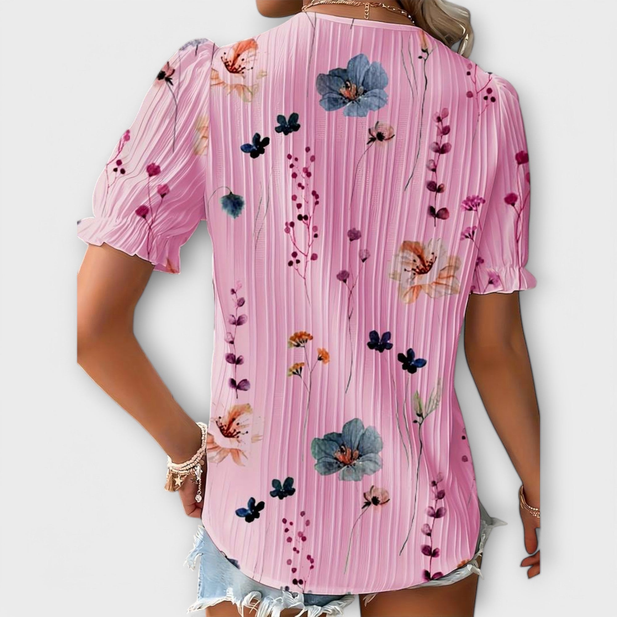 Blusa de Moda con Escote en V