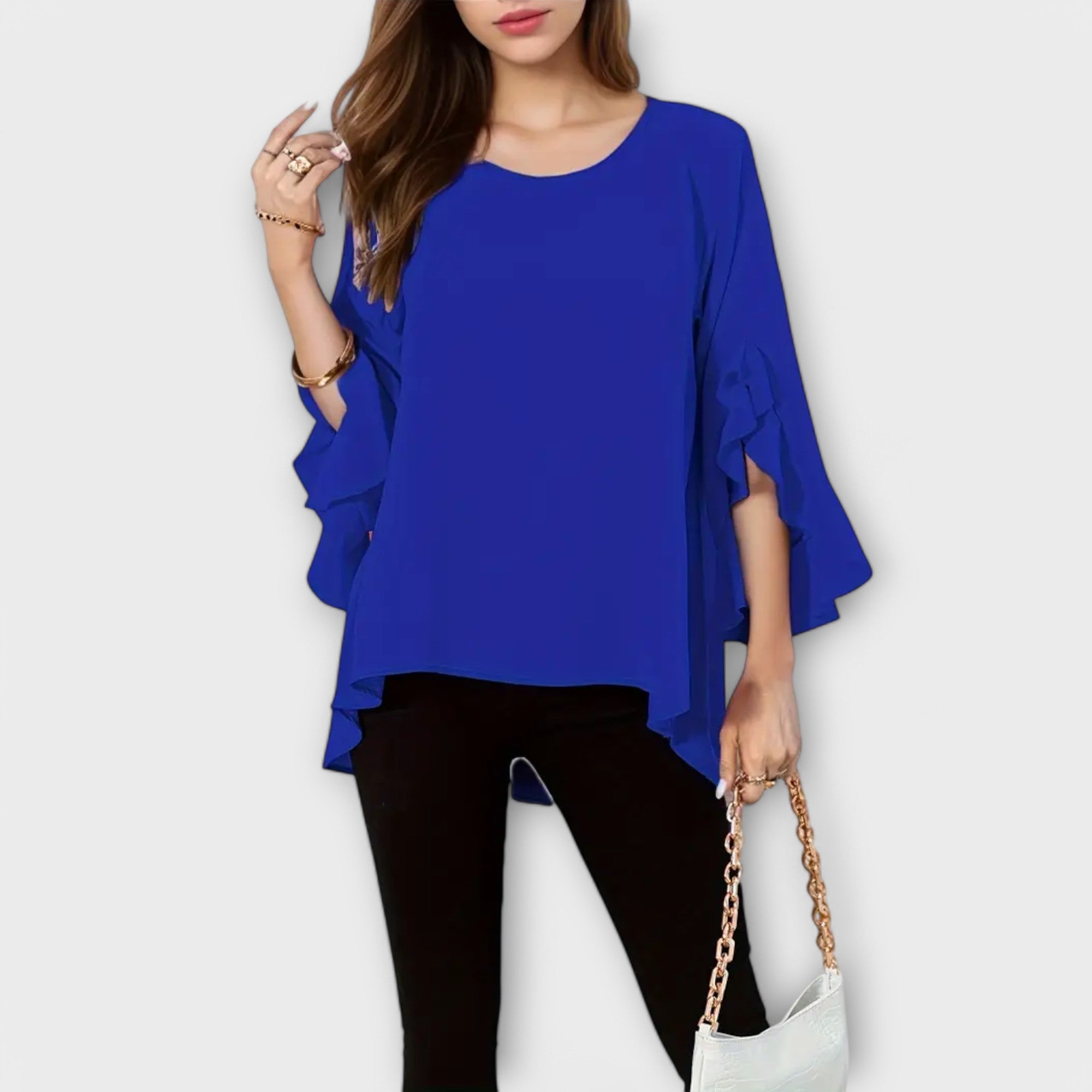 La Blusa Perfecta para la Primavera con Escote Redondo