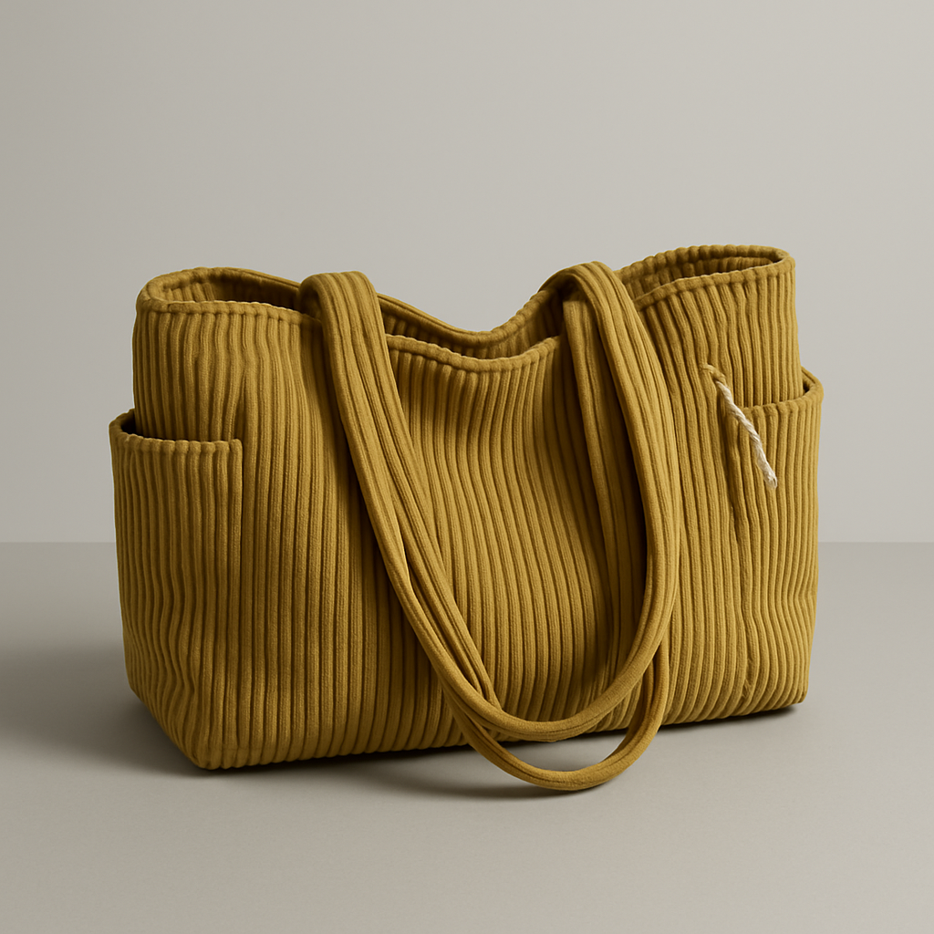 Irene | Bolsa de mano acanalada con detalle de cordón