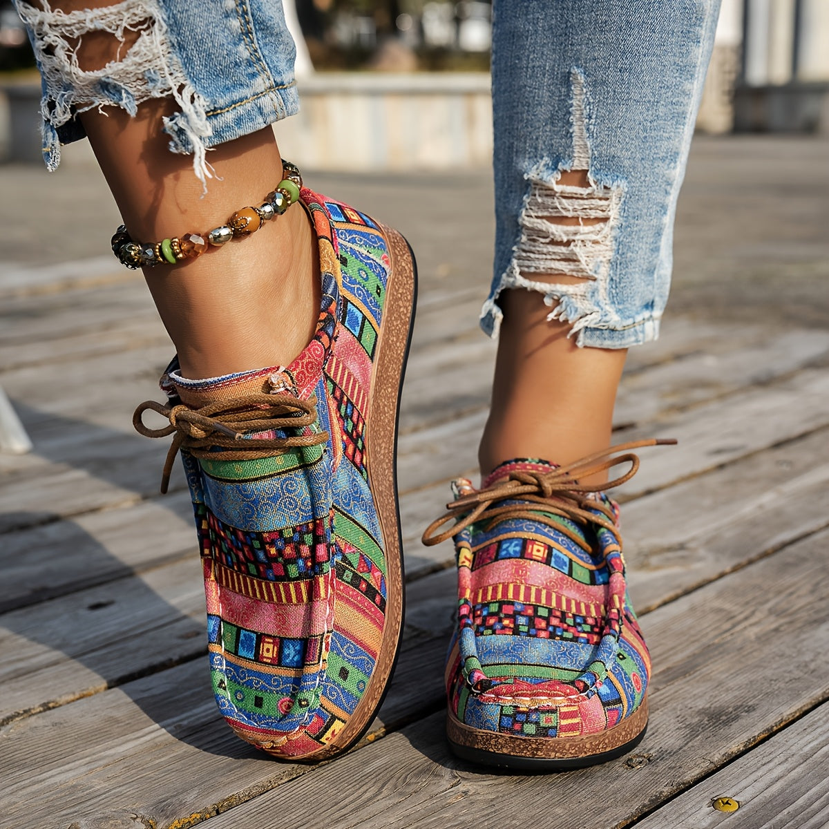 Rosa | Zapatos de Mujer Retro Coloridos
