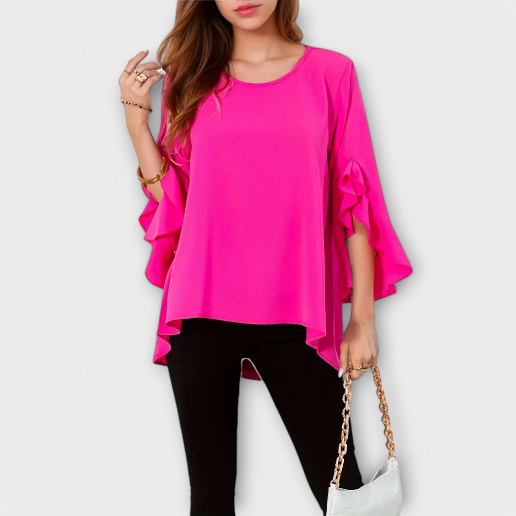 La Blusa Perfecta para la Primavera con Escote Redondo