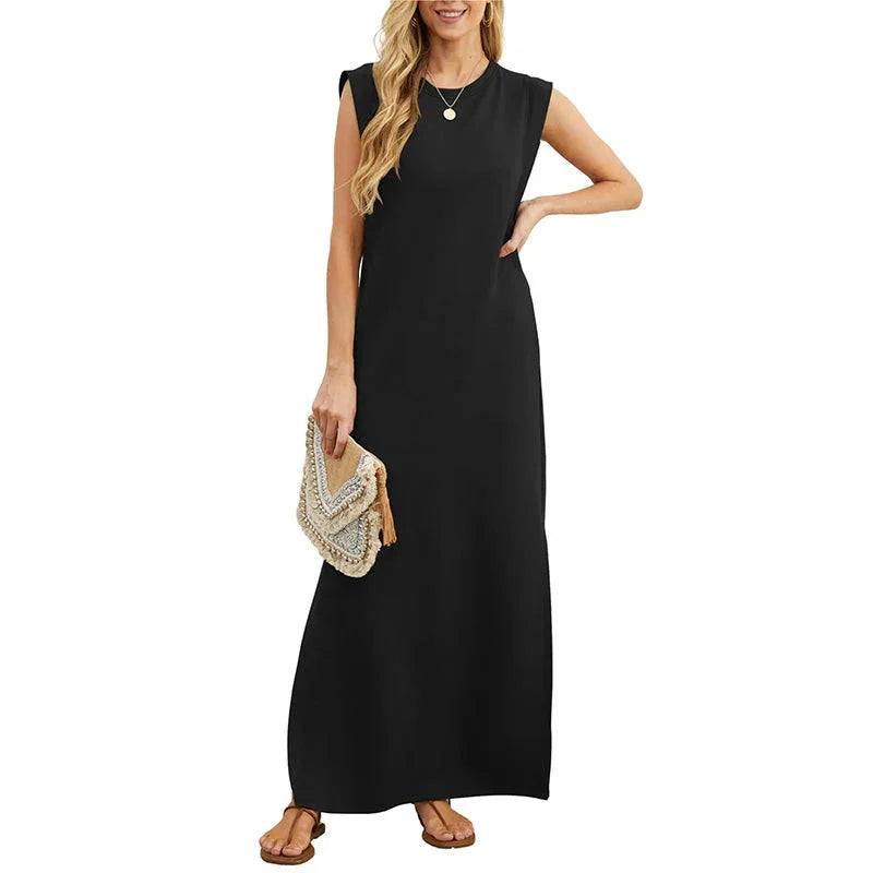 Vestido elegante fluido sin arrugas