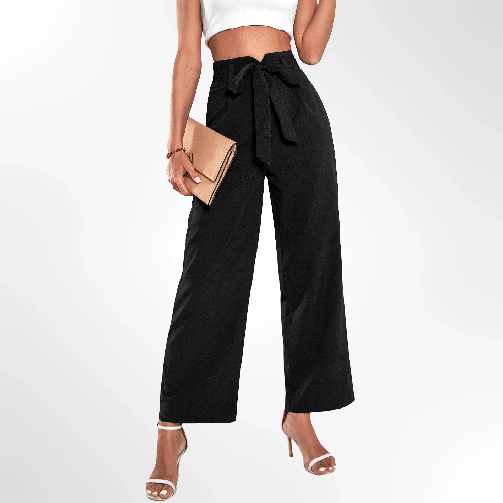 Isabella™ | Pantalones con lazo de cintura alta