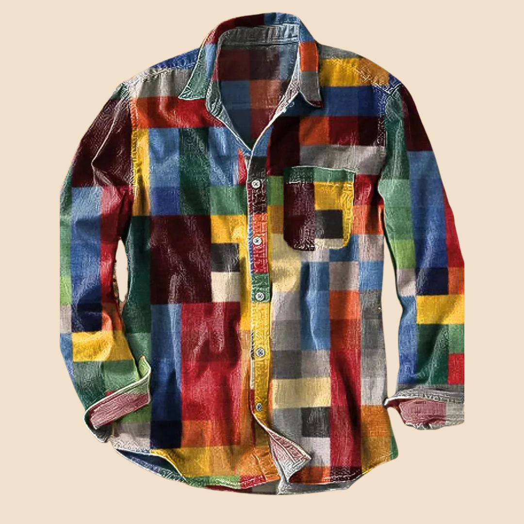 Saventi | Camisa vintage arcoíris