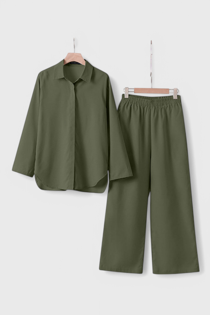 Conjunto de Dos Piezas en Algodón y Lino