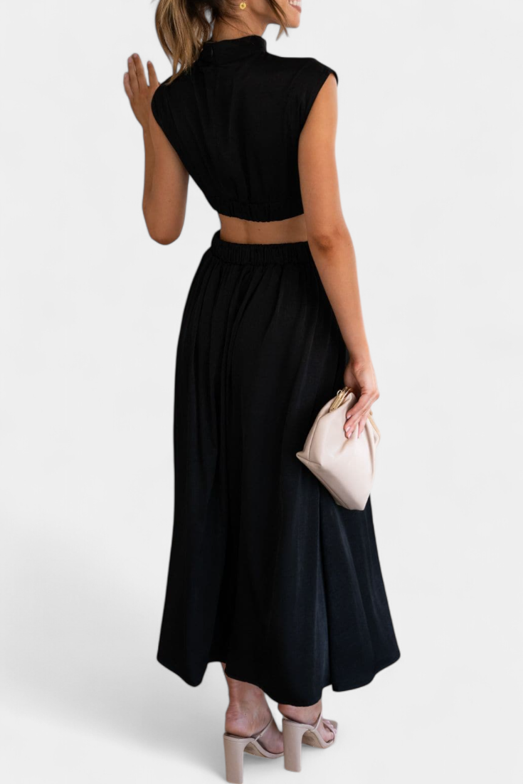 Conjunto de Vestido con Abertura Lateral