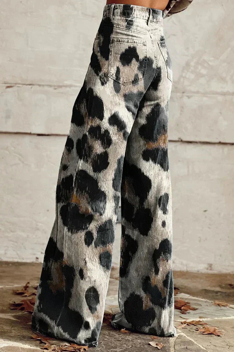 Pantaloni Boho Vintage con Stampa Chic