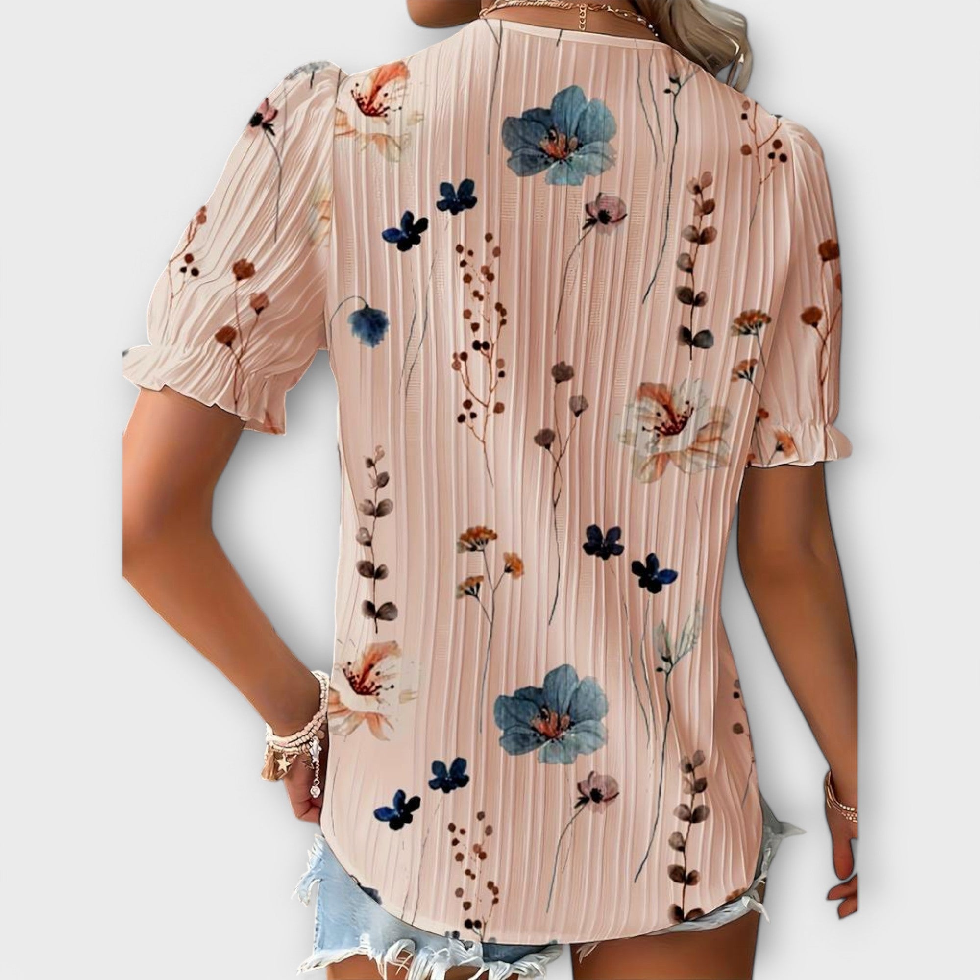 Blusa de Moda con Escote en V
