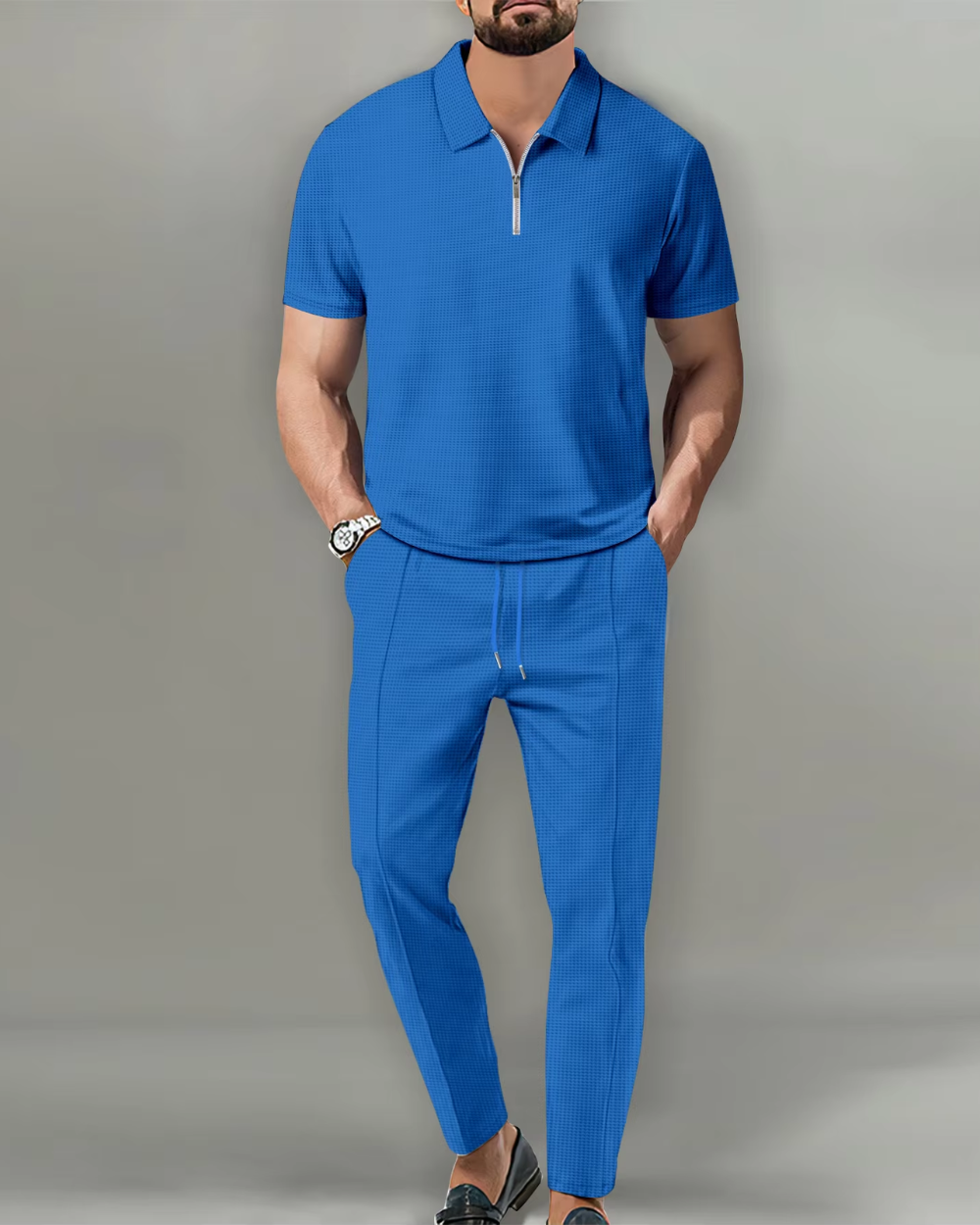 Polo con cremallera de 2 piezas