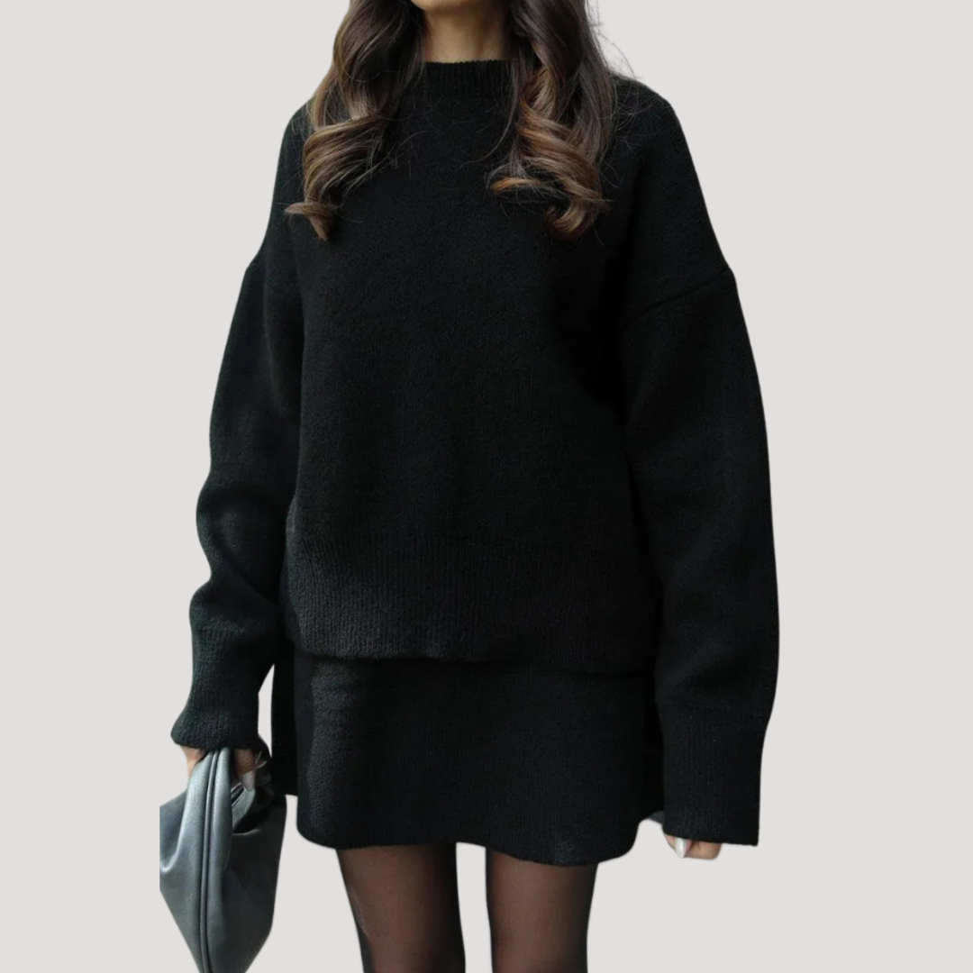 Clara  | Conjunto de falda de punto (Top + Falda)