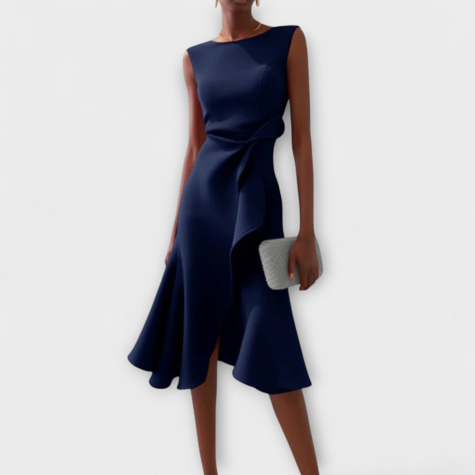 Elena | Vestido Midi Asimétrico Draped