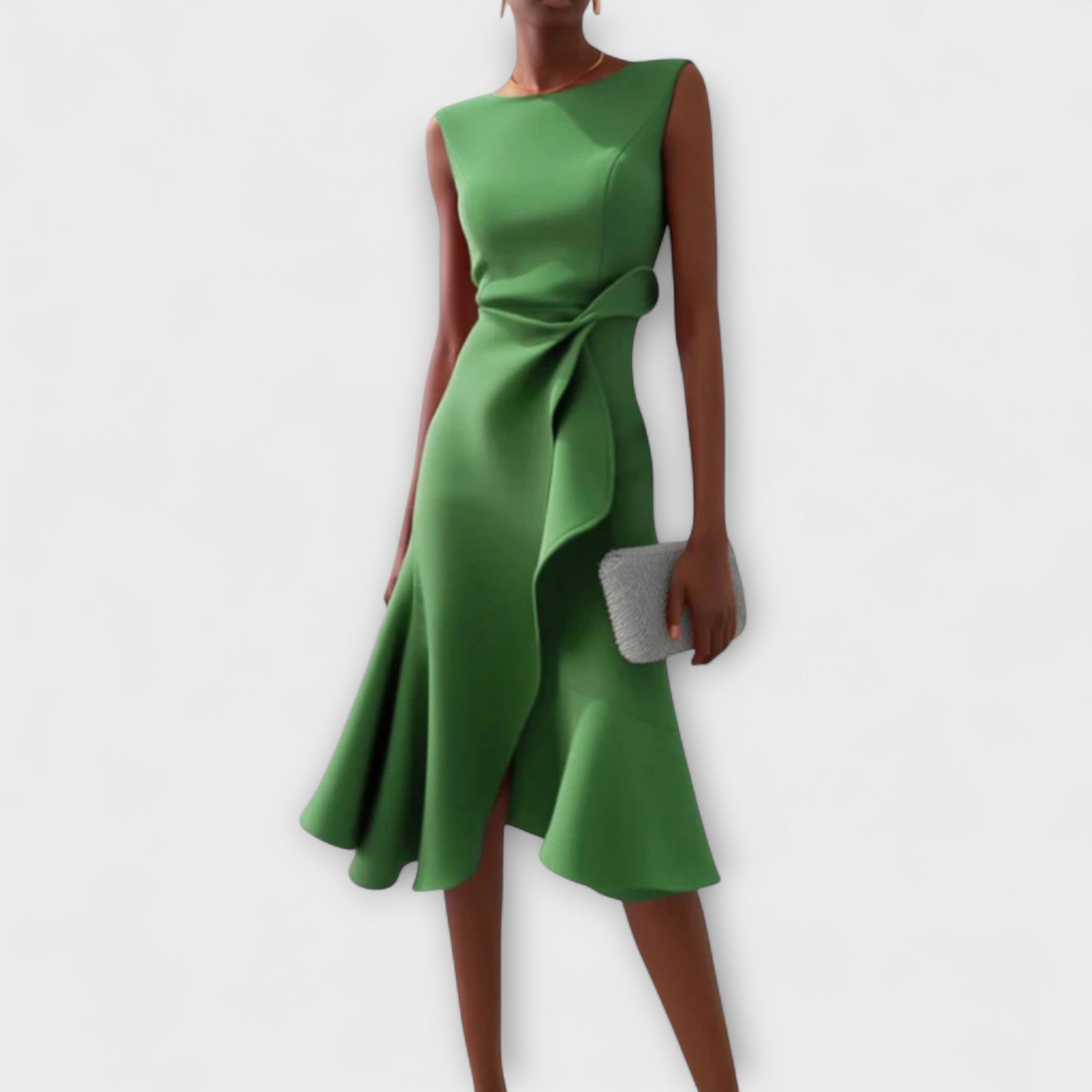 Elena | Vestido Midi Asimétrico Draped
