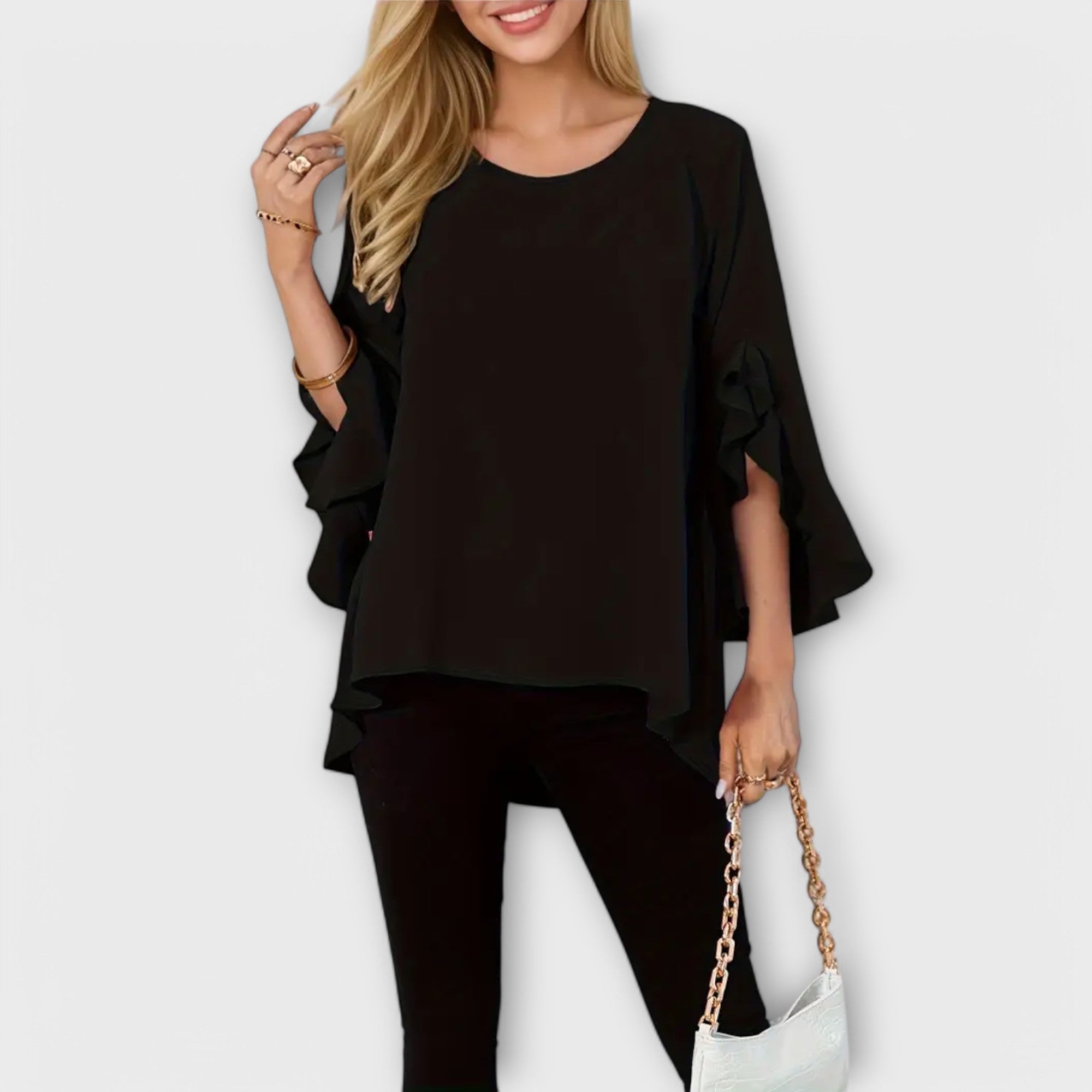 La Blusa Perfecta para la Primavera con Escote Redondo