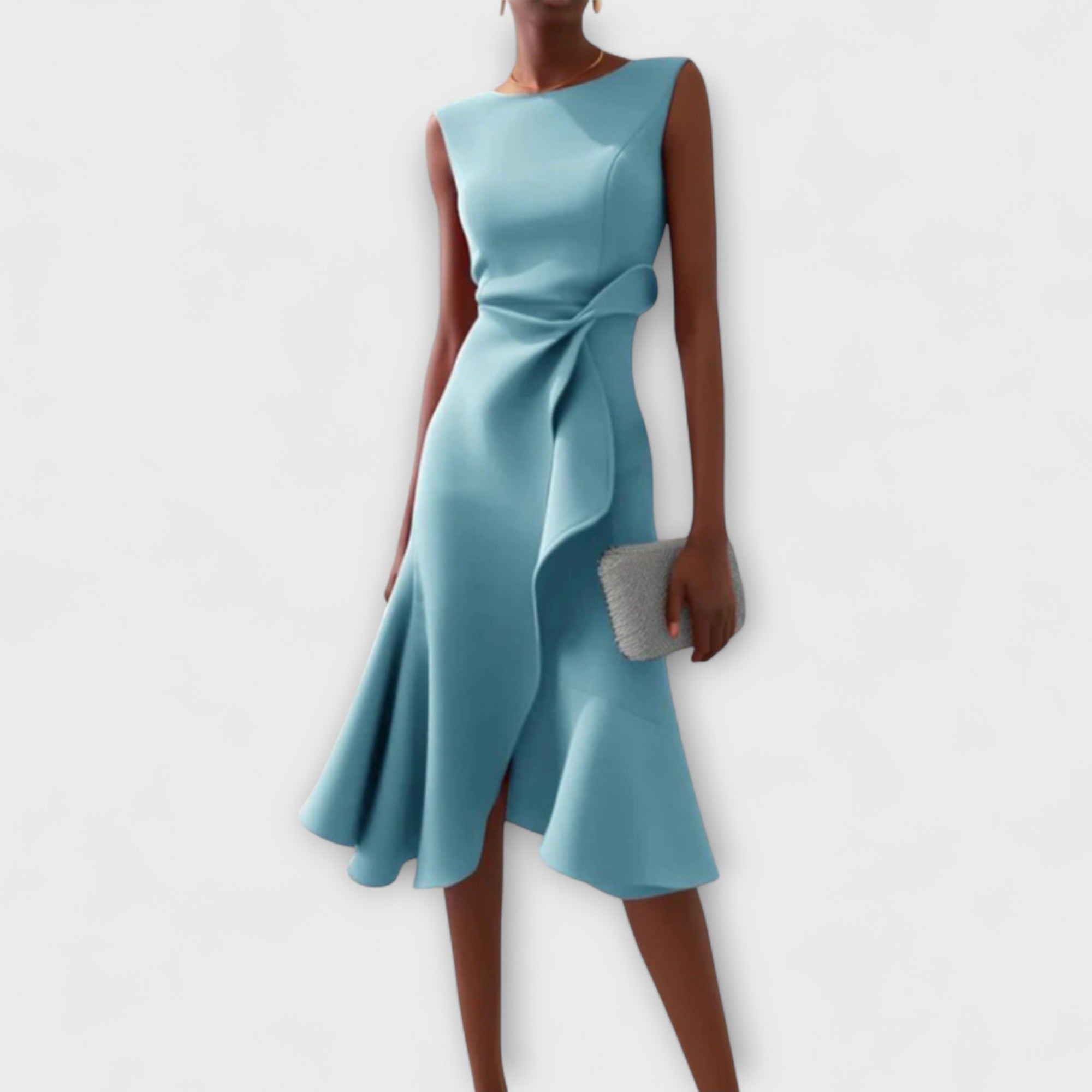Elena | Vestido Midi Asimétrico Draped