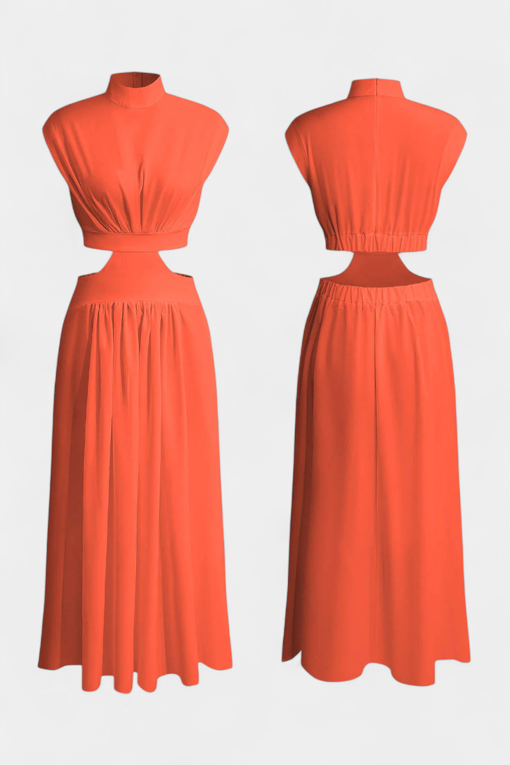 Conjunto de Vestido con Abertura Lateral