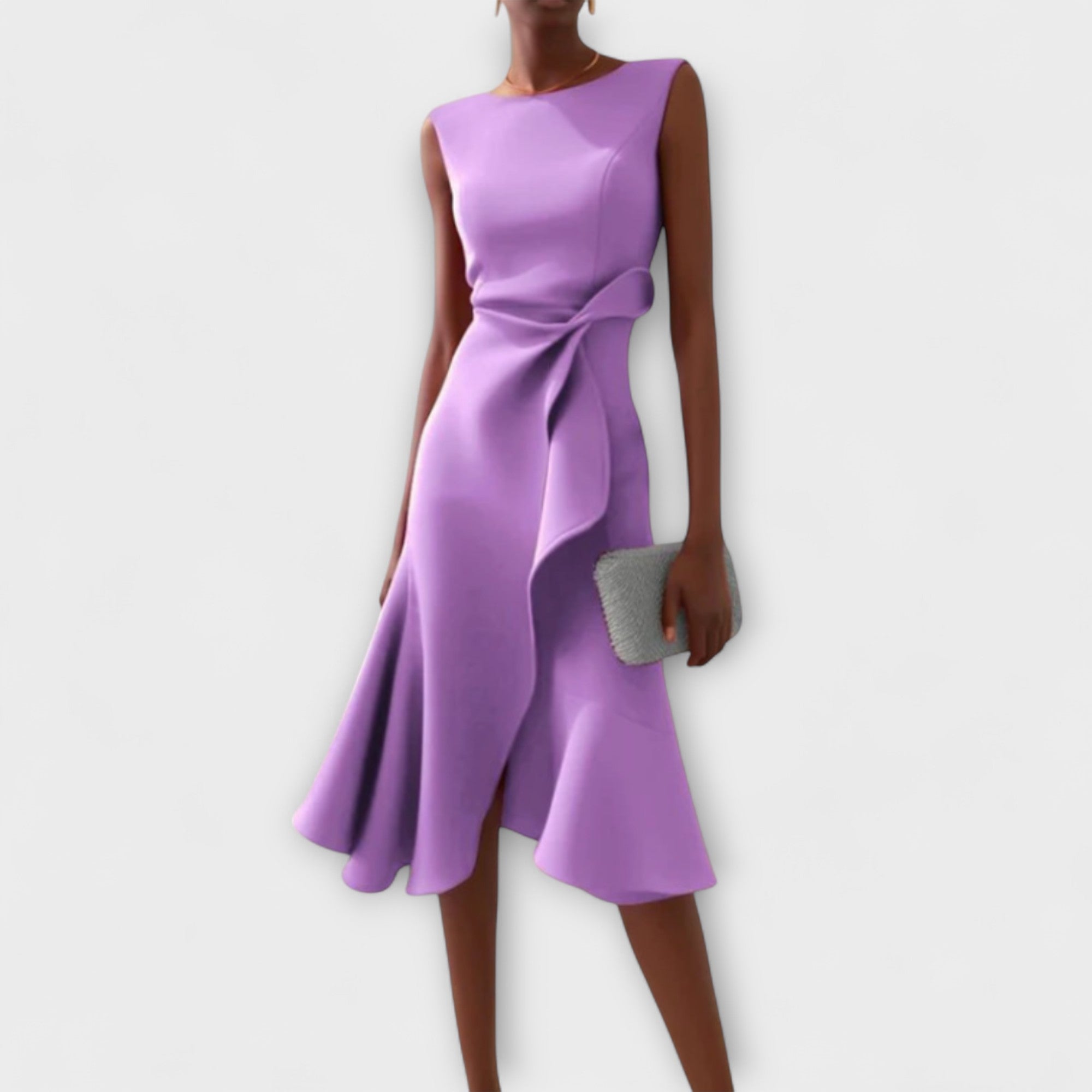 Elena | Vestido Midi Asimétrico Draped