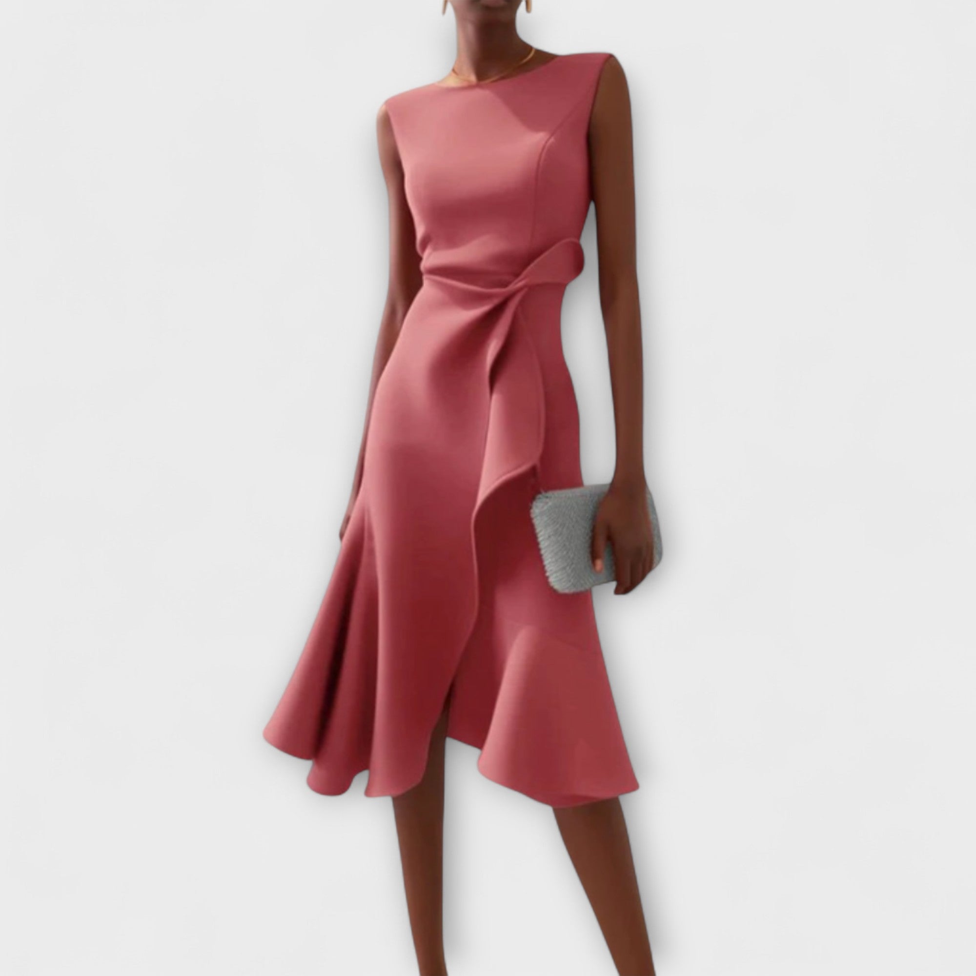 Elena | Vestido Midi Asimétrico Draped