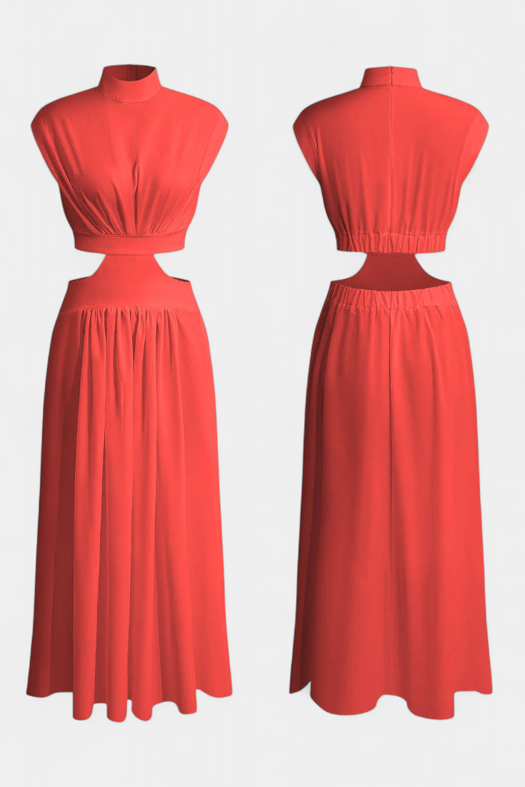 Conjunto de Vestido con Abertura Lateral