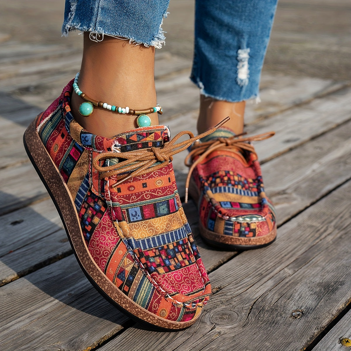 Rosa | Zapatos de Mujer Retro Coloridos