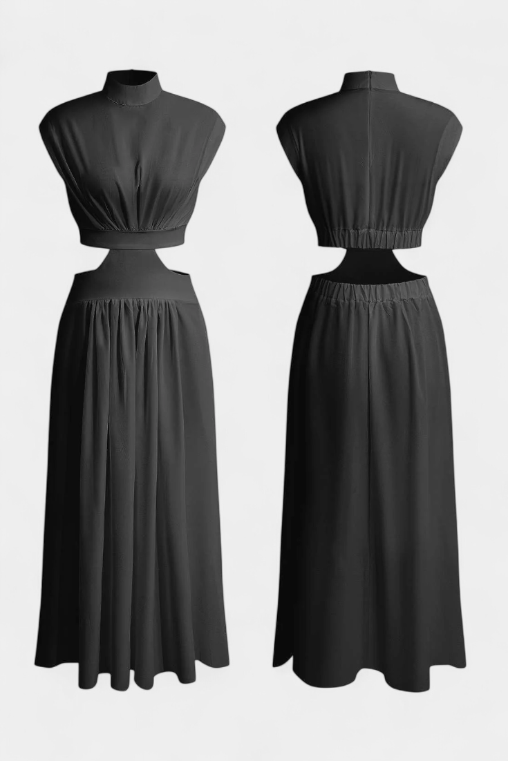 Conjunto de Vestido con Abertura Lateral