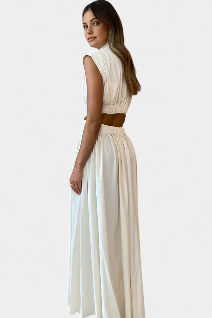 Conjunto de Vestido con Abertura Lateral
