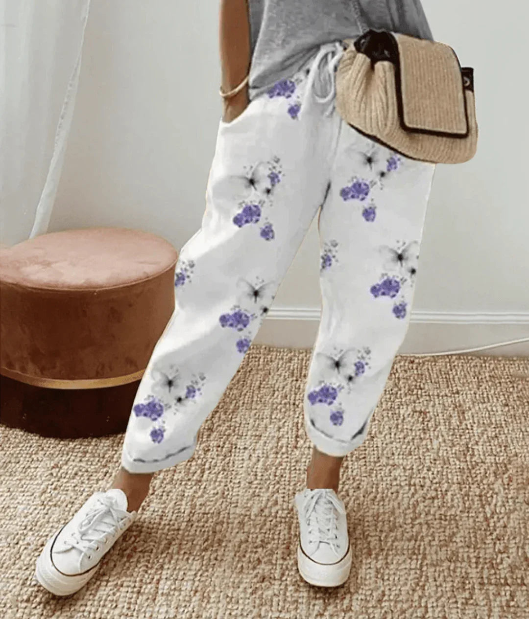 Pantalón elegante de algodón y lino – ¡Dos por uno!