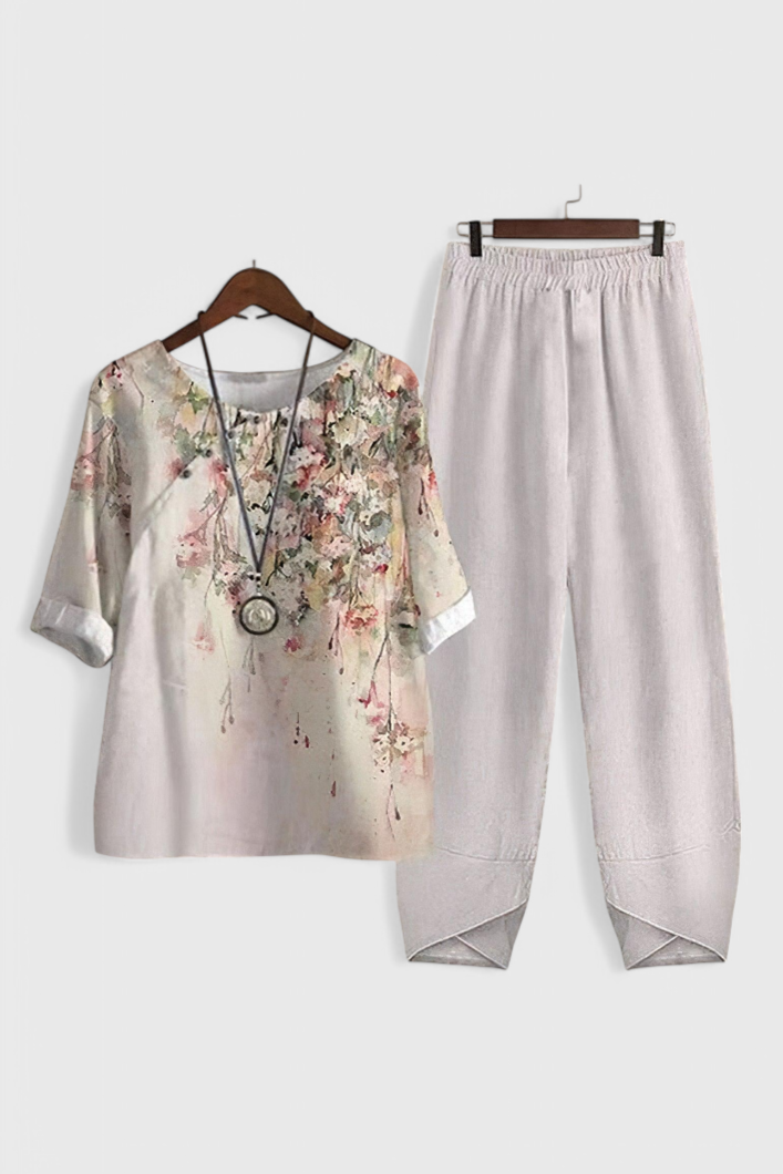 Conjunto Chic de Camisa y Pantalón con Estilo Relajado