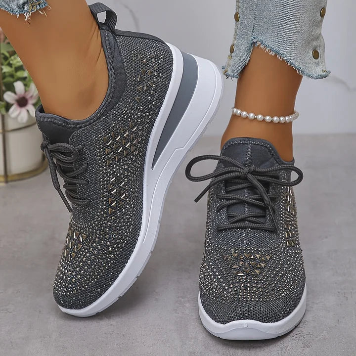 Laura | Zapatillas ortopédicas con cristales brillantes
