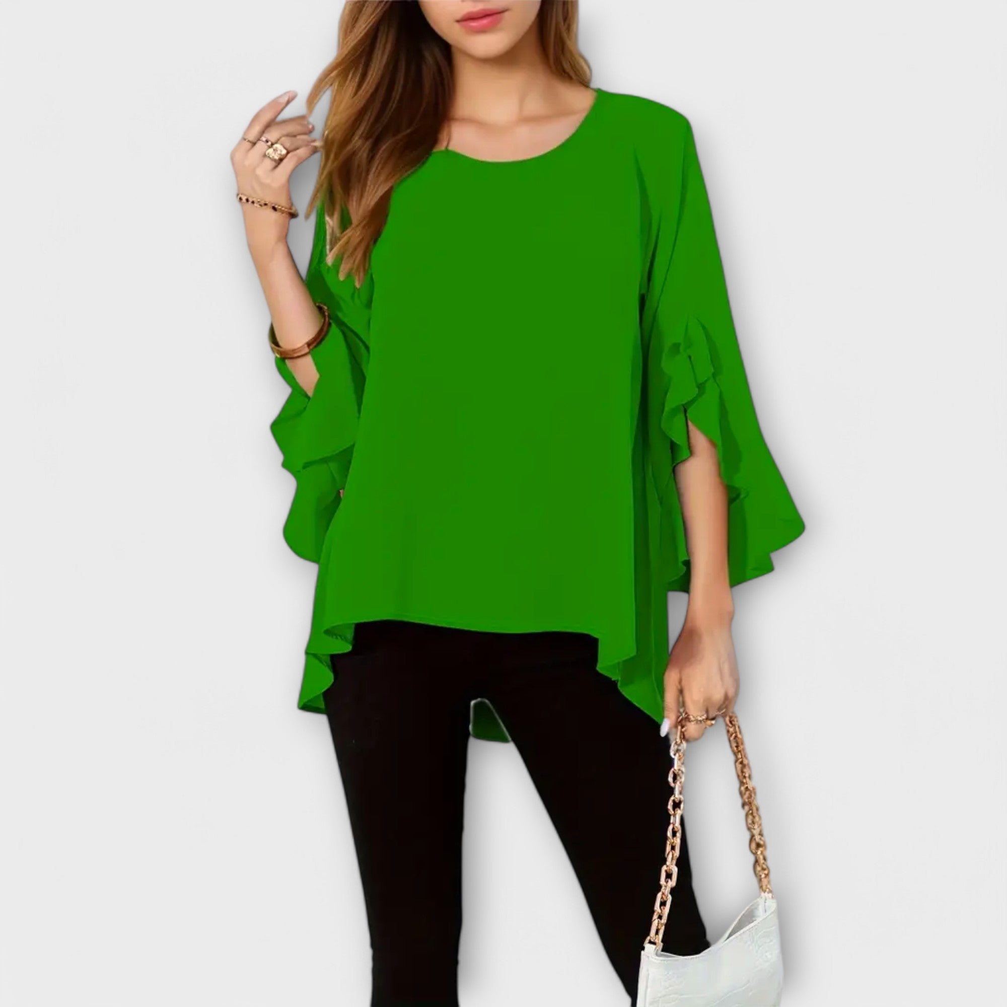 La Blusa Perfecta para la Primavera con Escote Redondo