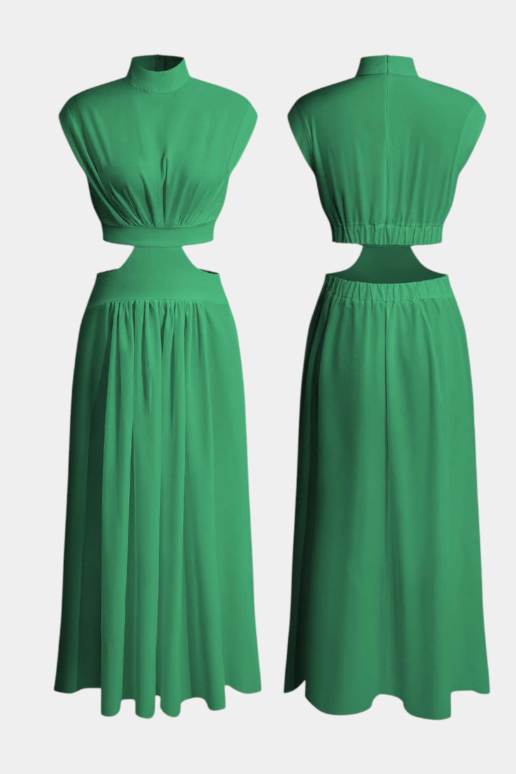 Conjunto de Vestido con Abertura Lateral