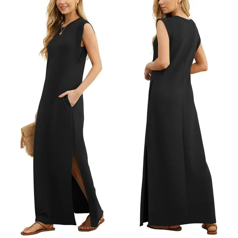 Vestido elegante fluido sin arrugas